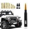 1 Pack Car Bullet Antenna, for GM Chevy Silverado 1500 2500 3500 HD Avalanche GMC Sierra 1500 2500 3500 Denali Heavy Duty Pickup Trucks Accessories, American Flag (Gold) view 1