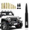 1 Pack Car Bullet Antenna, for GM Chevy Silverado 1500 2500 3500 HD Avalanche GMC Sierra 1500 2500 3500 Denali Heavy Duty Pickup Trucks Accessories, American Flag (Black) view 1
