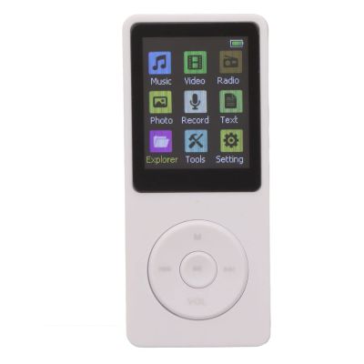 Portable Player, 1.8 Inch LCD MP3 MP4 Player, Lossless Sound Quality Digital Player Support Small Memory Card(White)