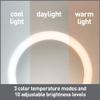 Realspace 6" LED Ring Light with Clip-On Monitor Mount Or Tripod Stand, Adjustable, 9-5/8"H, Black view 4