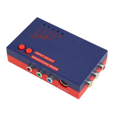 Dilwe for RetroScaler2x AV to HDMI Converter Adapter, 480P Retro Game to TV Adapter, Good Sound Performance for Vic20 for N64 for SFC for for MD2 for MD1 for C64(Blue)