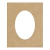 16x24 Mat Bevel Cut for 13x19 Photos - Precut Beige Suede Oval Shaped Photo Mat Board Opening - Acid Free Matte to Protect Your Pictures - Bevel Cut for Family Photos, Pack of 1 Matboard view 3