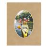 16x24 Mat Bevel Cut for 13x19 Photos - Precut Beige Suede Oval Shaped Photo Mat Board Opening - Acid Free Matte to Protect Your Pictures - Bevel Cut for Family Photos, Pack of 1 Matboard view 4