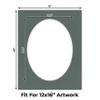 16x20 Mat Bevel Cut for 12x16 Photos - Precut Charcoal Oval Shaped Photo Mat Board Opening - Acid Free Matte to Protect Your Pictures - Bevel Cut for Family Photos, Pack of 10 Matboards view 2