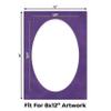 10x14 Mat Bevel Cut for 8x12 Photos - Precut Purple Crocus Suede Oval Shaped Photo Mat Board Opening - Acid Free Matte to Protect Your Pictures - Bevel Cut for Family Photos, Pack of 1 Matboard view 2