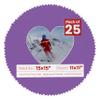 Poster Palooza 15x15 Mat Bevel Cut for 11x11 Photos - Precut Purple Heart Shaped Photo Mat Board Opening - Acid Free Matte to Protect Your Pictures - Bevel Cut for Family Photos, Pack of 25 Matboards view 1