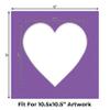 Poster Palooza 15x15 Mat Bevel Cut for 11x11 Photos - Precut Purple Heart Shaped Photo Mat Board Opening - Acid Free Matte to Protect Your Pictures - Bevel Cut for Family Photos, Pack of 25 Matboards view 2