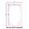 12x18 Mat Bevel Cut for 11x17 Photos - Precut Soft Pink Oval Shaped Photo Mat Board Opening - Acid Free Matte to Protect Your Pictures - Bevel Cut for Family Photos, Pack of 25 Matboards view 2