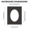10x15 Mat Bevel Cut for 8.5x11 Photos - Precut Dark Purple Oval Shaped Photo Mat Board Opening - Acid Free Matte to Protect Your Pictures - Bevel Cut for Family Photos, Pack of 10 Matboards view 2