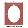 16x20 Mat Bevel Cut for 12x16 Photos - Precut Brick Red Oval Shaped Photo Mat Board Opening - Acid Free Matte to Protect Your Pictures - Bevel Cut for Family Photos, Pack of 10 Matboards view 2