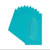 16x24 Mat Bevel Cut for 12x22 Photos - Precut Aquamarine Blue Oval Shaped Photo Mat Board Opening - Acid Free Matte to Protect Your Pictures - Bevel Cut for Family Photos, Pack of 25 Matboards view 1