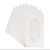 18x20 Mat Bevel Cut for 15x18 Photos - Precut White Oval Shaped Photo Mat Board Opening - Acid Free Matte to Protect Your Pictures - Bevel Cut for Family Photos, Pack of 10 Matboards view 1