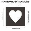 26x26 Mat Bevel Cut for 21x21 Photos - Precut Bright Yellow Heart Shaped Photo Mat Board Opening - Acid Free Matte to Protect Your Pictures - Bevel Cut for Family Photos, Pack of 1 Matboard view 2