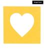 26x26 Mat Bevel Cut for 21x21 Photos - Precut Bright Yellow Heart Shaped Photo Mat Board Opening - Acid Free Matte to Protect Your Pictures - Bevel Cut for Family Photos, Pack of 1 Matboard view 3