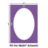20x28 Mat Bevel Cut for 16x24 Photos - Precut Dark Purple Oval Shaped Photo Mat Board Opening - Acid Free Matte to Protect Your Pictures - Bevel Cut for Family Photos, Pack of 25 Matboards view 2