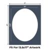 16x20 Mat Bevel Cut for 13.5x17 Photos - Precut Navy Blue Oval Shaped Photo Mat Board Opening - Acid Free Matte to Protect Your Pictures - Bevel Cut for Family Photos, Pack of 25 Matboards view 2