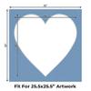 30x30 Mat Bevel Cut for 26x26 Photos - Precut Brittany Blue Heart Shaped Photo Mat Board Opening - Acid Free Matte to Protect Your Pictures - Bevel Cut for Family Photos, Pack of 25 Matboards view 2