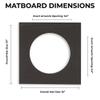Poster Palooza 10x10 Photo Mat Board for 6x6 Photos Precut Circle Shape Opening Acid Free Bevel Cut Picture Frame Mat, Steel Blue, Mat Board for Framing Photos & Artwork, 1-Pack Matboard view 2