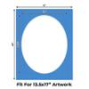 16x20 Mat Bevel Cut for 13.5x17 Photos - Precut Bay Blue Oval Shaped Photo Mat Board Opening - Acid Free Matte to Protect Your Pictures - Bevel Cut for Family Photos, Pack of 1 Matboard view 2