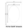 Poster Palooza 16x24 Mat Bevel Cut for 13x19 Photos - Precut White Oval Shaped Photo Mat Board Opening - Acid Free Matte to Protect Your Pictures - Bevel Cut for Family Photos, Pack of 25 Matboards view 2