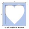 30x30 Mat Bevel Cut for 26x26 Photos - Precut Baby Blue Heart Shaped Photo Mat Board Opening - Acid Free Matte to Protect Your Pictures - Bevel Cut for Family Photos, Pack of 25 Matboards view 2