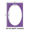 20x30 Mat Bevel Cut for 18x27 Photos - Precut Dark Purple Oval Shaped Photo Mat Board Opening - Acid Free Matte to Protect Your Pictures - Bevel Cut for Family Photos, Pack of 10 Matboards view 2