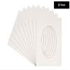 12x18 Mat Bevel Cut for 11x13.5 Photos - Precut White Linen Canvas Oval Shaped Photo Mat Board Opening - Acid Free Matte to Protect Your Pictures - Bevel Cut for Family Photos, Pack of 25 Matboards view 3