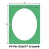 16x20 Mat Bevel Cut for 13.5x17 Photos - Precut Bright Green Oval Shaped Photo Mat Board Opening - Acid Free Matte to Protect Your Pictures - Bevel Cut for Family Photos, Pack of 25 Matboards view 2
