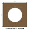 Poster Palooza 10x10 Photo Mat Board for 6x6 Photos Precut Circle Shape Opening Acid Free Bevel Cut Picture Frame Mat, Steel Blue, Mat Board for Framing Photos & Artwork, 25-Pack Matboards view 2