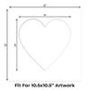 15x15 Mat Bevel Cut for 11x11 Photos - Precut White Heart Shaped Photo Mat Board Opening - Acid Free Matte to Protect Your Pictures - Bevel Cut for Family Photos, Pack of 25 Matboards view 2
