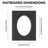 10x24 Mat Bevel Cut for 8x20 Photos - Precut Cardinal Red Oval Shaped Photo Mat Board Opening - Acid Free Matte to Protect Your Pictures - Bevel Cut for Family Photos, Pack of 10 Matboards view 2
