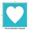 15x15 Mat Bevel Cut for 11x11 Photos - Precut Aquamarine Blue Heart Shaped Photo Mat Board Opening - Acid Free Matte to Protect Your Pictures - Bevel Cut for Family Photos, Pack of 1 Matboard view 2