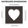 12x12 Mat Bevel Cut for 8x8 Photos - Precut Dark Purple Heart Shaped Photo Mat Board Opening - Acid Free Matte to Protect Your Pictures - Bevel Cut for Family Photos, Pack of 10 Matboards view 2