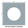 Poster Palooza 10x10 Photo Mat Board for 6x6 Photos Precut Circle Shape Opening Acid Free Bevel Cut Picture Frame Mat, Steel Blue, Mat Board for Framing Photos & Artwork, 1-Pack Matboard view 2