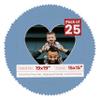 19x19 Mat Bevel Cut for 15x15 Photos - Precut Brittany Blue Heart Shaped Photo Mat Board Opening - Acid Free Matte to Protect Your Pictures - Bevel Cut for Family Photos, Pack of 25 Matboards view 1