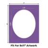 11x14 Mat Bevel Cut for 9x11 Photos - Precut Dark Purple Oval Shaped Photo Mat Board Opening - Acid Free Matte to Protect Your Pictures - Bevel Cut for Family Photos, Pack of 1 Matboard view 2