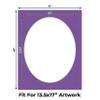 16x20 Mat Bevel Cut for 13.5x17 Photos - Precut Dark Purple Oval Shaped Photo Mat Board Opening - Acid Free Matte to Protect Your Pictures - Bevel Cut for Family Photos, Pack of 10 Matboards view 2