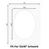 16x20 Mat Bevel Cut for 12x16 Photos - Precut Oyster Shell White Oval Shaped Photo Mat Board Opening - Acid Free Matte to Protect Your Pictures - Bevel Cut for Family Photos, Pack of 10 Matboards view 2
