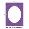 10x13 Mat Bevel Cut for 8x10 Photos - Precut Dark Purple Oval Shaped Photo Mat Board Opening - Acid Free Matte to Protect Your Pictures - Bevel Cut for Family Photos, Pack of 25 Matboards view 2