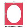 16x20 Mat Bevel Cut for 13.5x17 Photos - Precut Cardinal Red Oval Shaped Photo Mat Board Opening - Acid Free Matte to Protect Your Pictures - Bevel Cut for Family Photos, Pack of 25 Matboards view 2