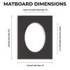 8.5x11 Mat Bevel Cut for 5x8 Photos - Precut Dark Purple Oval Shaped Photo Mat Board Opening - Acid Free Matte to Protect Your Pictures - Bevel Cut for Family Photos, Pack of 1 Matboard view 2