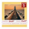 21x21 Mat Bevel Cut for 17x17 Photos - Precut Chamois Yellow Square Shaped Photo Mat Board Opening - Acid Free Matte to Protect Your Pictures - Bevel Cut for Family Photos, Pack of 1 Matboard view 1