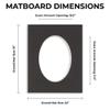 16x22 Mat Bevel Cut for 12x20 Photos - Precut Dark Purple Oval Shaped Photo Mat Board Opening - Acid Free Matte to Protect Your Pictures - Bevel Cut for Family Photos, Pack of 25 Matboards view 2