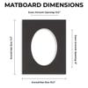 11.7x16.5 Mat Bevel Cut for 8.5x11 Photos - Precut Dark Purple Oval Shaped Photo Mat Board Opening - Acid Free Matte to Protect Your Pictures - Bevel Cut for Family Photos, Pack of 10 Matboards view 2