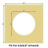 Poster Palooza 10x10 Photo Mat Board for 6x6 Photos Precut Circle Shape Opening Acid Free Bevel Cut Picture Frame Mat, Steel Blue, Mat Board for Framing Photos & Artwork, 1-Pack Matboard view 2