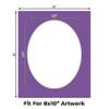 10x12 Mat Bevel Cut for 8x10 Photos - Precut Dark Purple Oval Shaped Photo Mat Board Opening - Acid Free Matte to Protect Your Pictures - Bevel Cut for Family Photos, Pack of 25 Matboards view 2