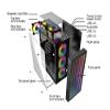 Bgears b-Optillusion (Fans NOT Included) Gaming PC ATX case, Special Optical Illusion ARGB Front Panel, Tempered Glass Side. USB3.0, Support up to EATX Motherboard. view 4