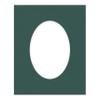 16x20 Mat Bevel Cut for 13.5x17 Photos - Precut Forest Green Oval Shaped Photo Mat Board Opening - Acid Free Matte to Protect Your Pictures - Bevel Cut for Family Photos, Pack of 1 Matboard view 3