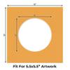 Poster Palooza 10x10 Photo Mat Board for 6x6 Photos Precut Circle Shape Opening Acid Free Bevel Cut Picture Frame Mat, Steel Blue, Mat Board for Framing Photos & Artwork, 25-Pack Matboards view 2