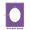 12x16 Mat Bevel Cut for 8x10 Photos - Precut Dark Purple Oval Shaped Photo Mat Board Opening - Acid Free Matte to Protect Your Pictures - Bevel Cut for Family Photos, Pack of 10 Matboards view 2